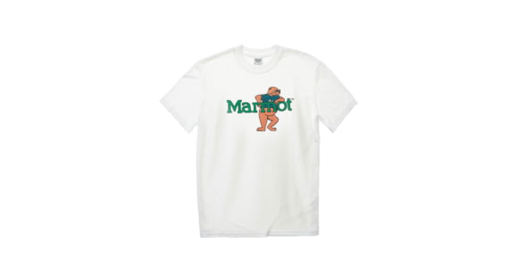 Marmot Leaning Marty Short Sleeve Tee - Men's, White/Clover, Medium, M14130-23395-M
