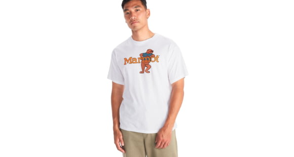 Marmot Leaning Marty Short Sleeve Tee - Mens, White, Medium, M14130-080-M