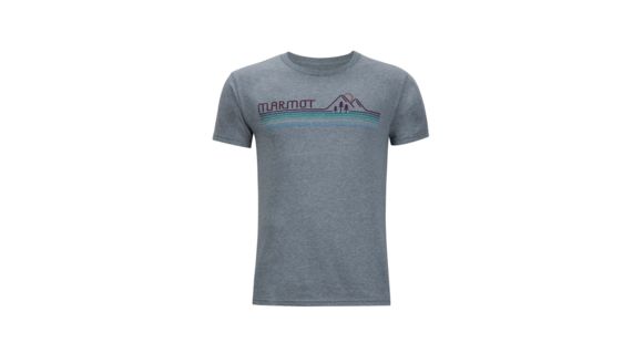 Marmot Line Set Short Sleeve T-Shirt - Men's, Ash Heather, L, 43410-1507-L