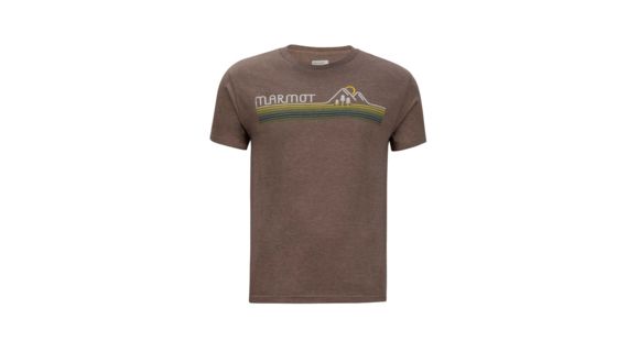 Marmot Line Set Short Sleeve T-Shirt - Men's, Brown Heather, 2XL, 43410-7139-XXL