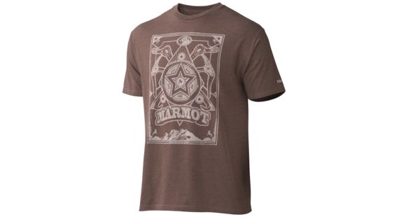 Marmot Marmoganda Tee - Men's-Dark Brown Heather-XX-Large