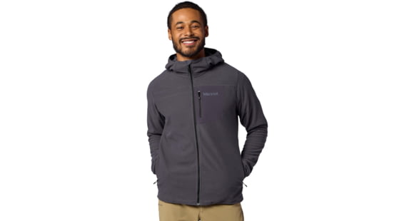 Marmot AirFleece Hoody - Men's, Blackened, Medium, 195115391799