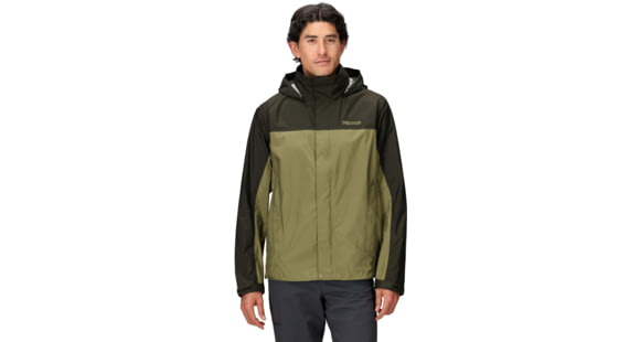 Marmot PreCip Eco Jacket - Men's, Rosin Green/Olive Grove, Medium, 195115332921