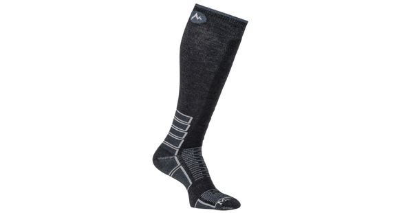 Marmot Men's Compression Ski Sock, Black/Slate Grey, L/XL, 17390-1027-L/XL