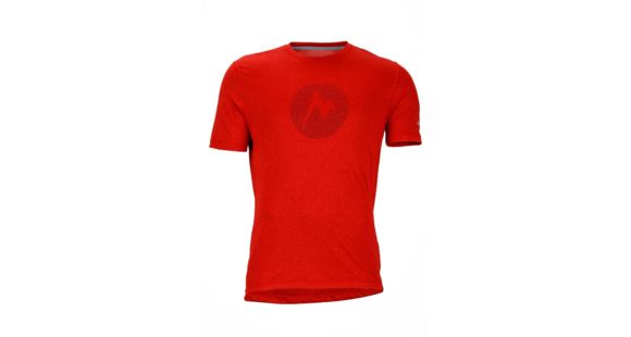 Marmot Men's Transporter Tee Short Sleeve, Mars Orange Heather, M, 53140-8282-M