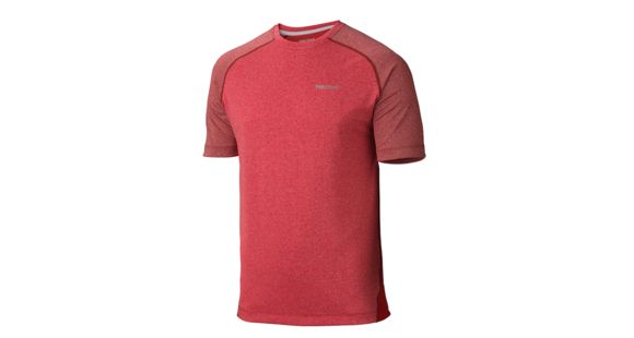 Marmot Mistral Short Sleeve Tee - Men's-Team Red Heather-Large, 51510-TEAM RED HEATHER-L