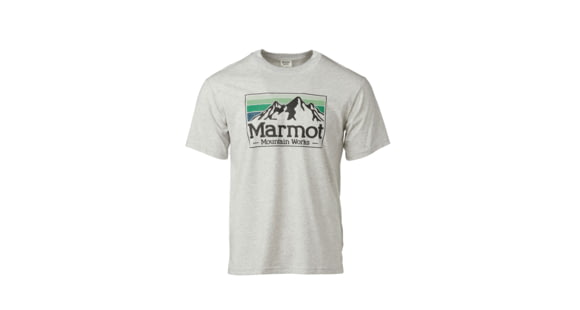 Marmot MMW Gradient Short Sleeve Tee - Men's, Light Grey Heather, Large, M14823-8626-L