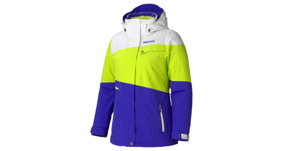 Marmot Moonshot Jacket - Women's-Pink Flame/Green Lime/Acid Yellow-Medium