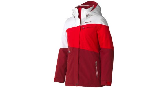 Marmot Moonshot Jacket - Women's-Dark Crimson/White-Large, 785562544642