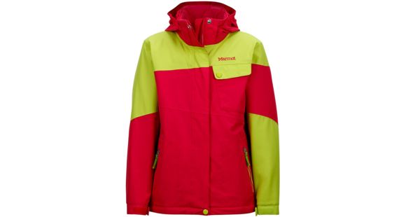 Marmot Moonstruck Jacket - Girl's-Pink Rock/Bright Green-X-Small