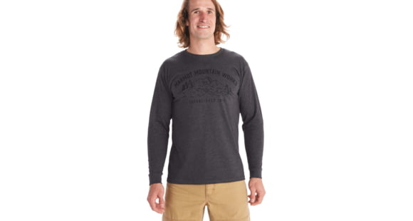 Marmot Mountain Works Tee Long Sleeve - Men's, Charcoal Heather, Extra Large, M13274-1204-XL