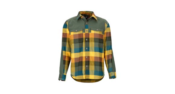 Marmot Needle Peak Mid Wt Flannel LS - Men's, Crocodile, Large, 42630-4764-L