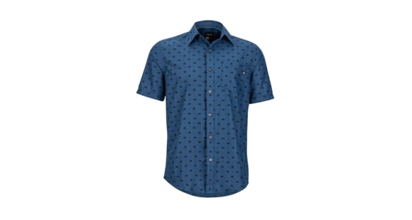 Marmot Notus Short Sleeve Shirt - Men's, Vintage Navy, Small, 44350-2636-S