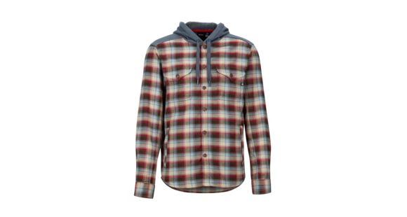 Marmot Oheny Heavy Wt Flannel Hoody - Men's, Brick/Steel Onyx, Extra Large, 42580-6911-XL