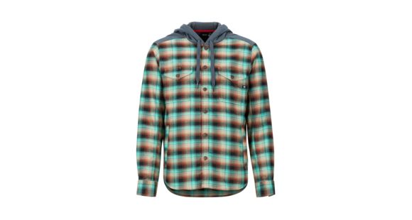 Marmot Oheny Heavy Wt Flannel Hoody - Men's, Terracotta/Steel Onyx, Extra Large, 42580-7371-XL