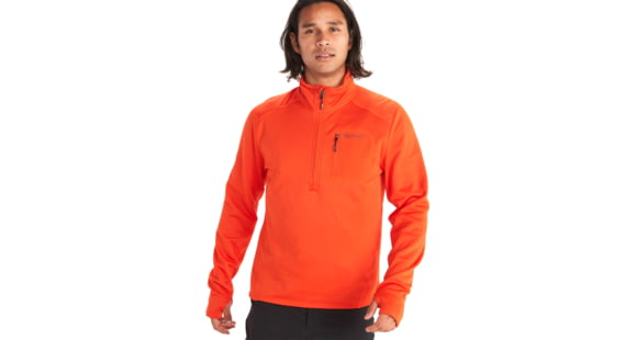 Marmot Olden Polartec 1/2 Zip - Men's, Medium, Red Sun, 12050-5972-M