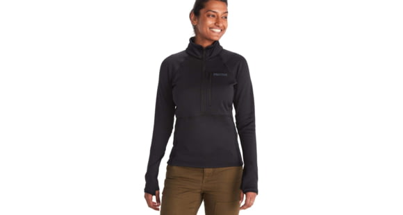 Marmot Olden Polartec 1/2 Zip - Women's, Black, Medium, M13187-001-M
