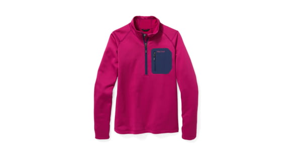 Marmot Olden Polartec 1/2 Zip - Women's, Wild Rose/Arctic Navy, Large, 13300-5997-L