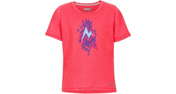Demo, Marmot Post Time Short Sleeve Tee - Girl's-Bright Pink Heather-Medium