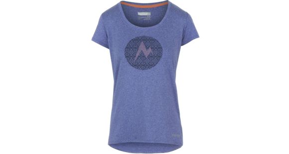Marmot Post Time Short Sleeve Tee - Women's -Gemstone Heather-Large, 889169856495