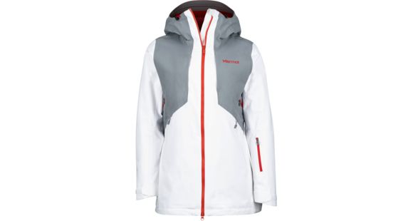 Marmot Powderline Jacket - Women's-White/Grey Storm-Small