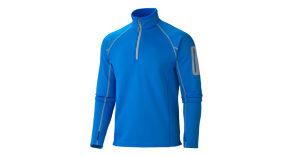 Marmot Power Stretch Half Zip LS - Men's-Medium-Cobalt Blue/Royal Navy
