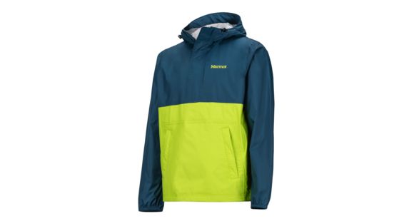 Marmot PreCip Anorak - Men's, Denim/Macaw Green, Small, 43860-3616-S