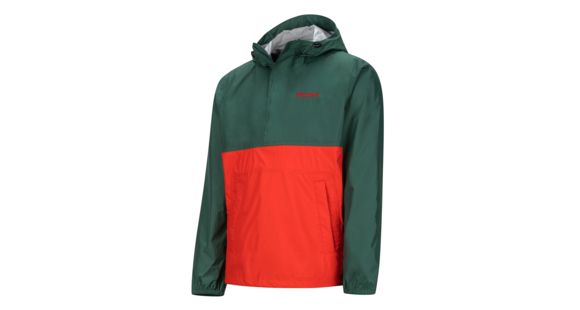 Marmot PreCip Anorak - Men's, Mallard Green/Mars Orange, 2XL, 43860-4899-XXL