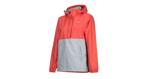 Marmot PreCip Anorak - Women's, Living Coral/Bright Steel, Extra Large, 49580-5797-XL