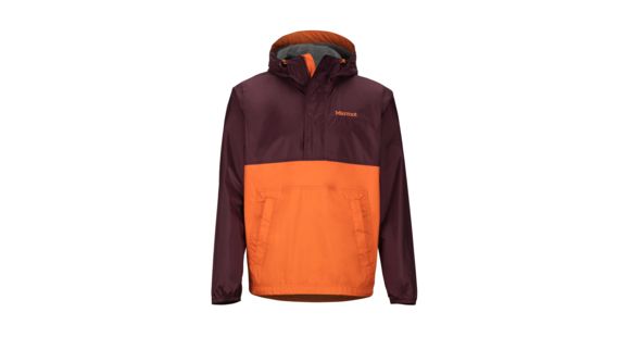 Marmot PreCip Eco Anorak - Men's, Burgundy/Mandarin Orange, Small, 41520-7136-S