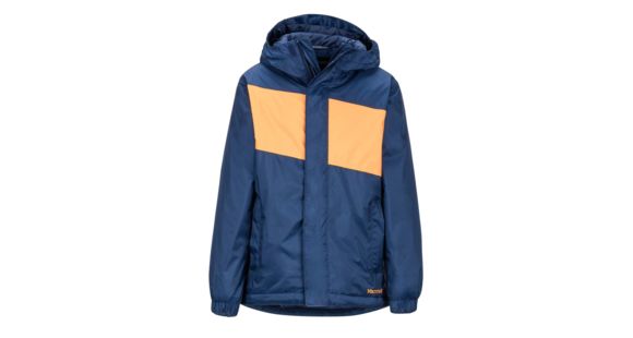Marmot PreCip Eco Insulate Jacket - Boy's, Small, Arctic Navy/Ember, 46060-4947-S