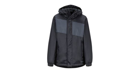 Marmot PreCip Eco Insulate Jacket - Boy's, Small, Black/Dark Steel, 46060-1121-S