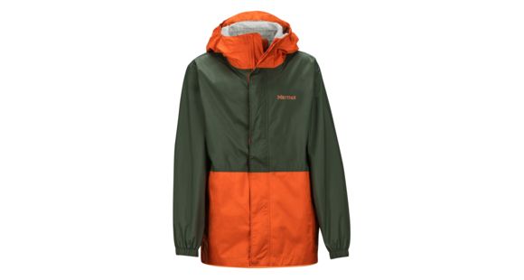 Marmot PreCip Eco Jacket - Boy's, Crocodile/Mandarin Orange, Medium, 41000-4838-M