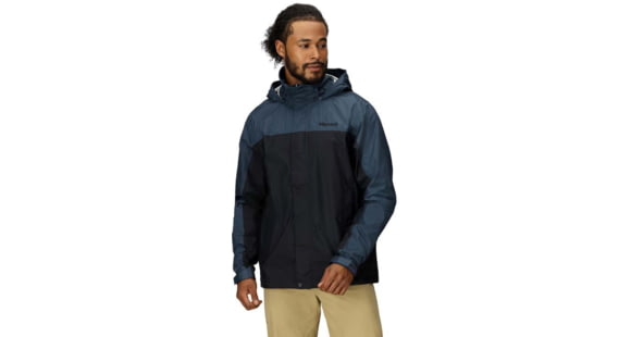 Marmot PreCip Eco Jacket - Men's, Black/Thunderhead, XXL, M15881-24392XXL