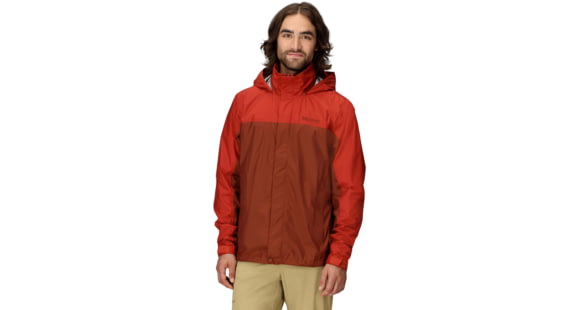 Marmot PreCip Eco Jacket - Men's, Pecan/Sumac, S, M15881-24396S