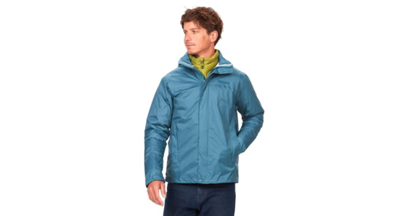 Marmot PreCip Eco Jackets -Mens, Moon River, 2XL, 41500-1904-XXL