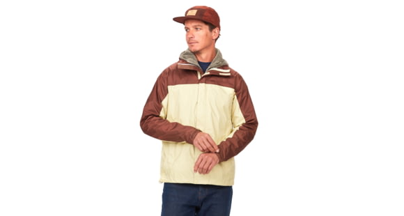 Marmot PreCip Eco Jackets -Mens, Wheat/Pinecone, Large, 41500-22471-L