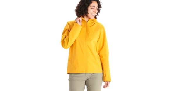 Marmot PreCip Eco Pro Jacket - Women's, Large, Golden Sun, M12389-9057-L