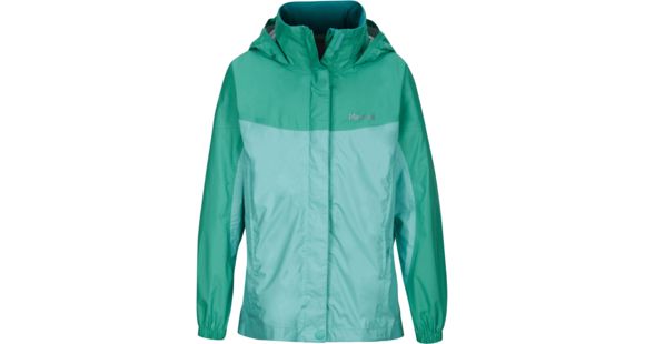 Marmot Precip Jacket - Girl's-Celtic/Turf Green-X-Small