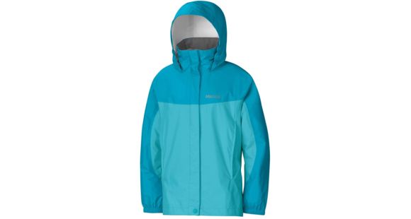 Marmot Precip Jacket - Girl's-Large-Light Aqua/Sea Breeze, 785562734340