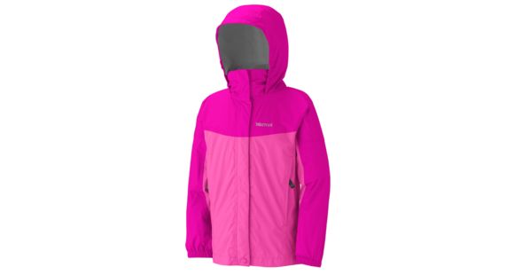 Marmot Precip Jacket - Girl's-X-Large-Pink Rose/Lipstick