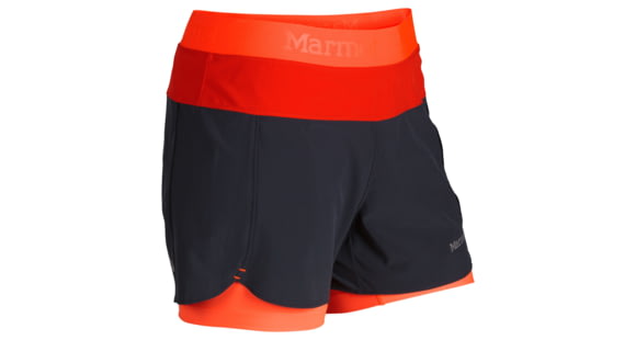 Marmot Pulse Short - Women's-Dark Steel/Bright Orange-Large, 57530-DARK STEEL/BRIGHT ORANGE-L