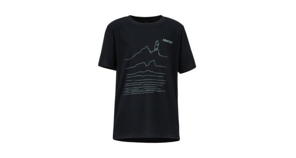 Marmot Purview Tee Short Sleeve - Boy's, Black Heather, Extra Small, 42820-5608-XS