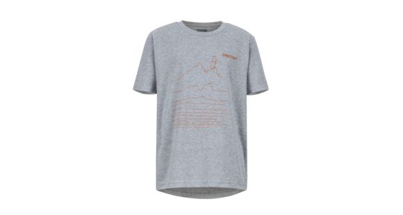 Marmot Purview Tee Short Sleeve - Boy's, Dark Grey Heather, Small, 42820-1915-S