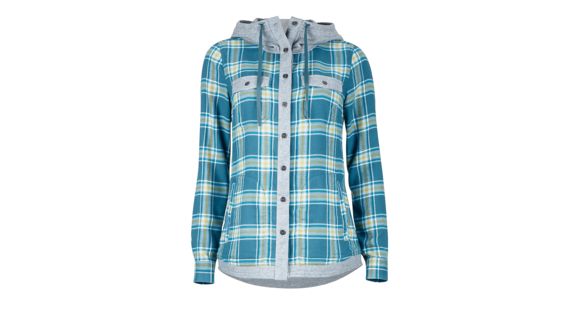 Marmot Reagan Flannel - Women's-Moon River-Small, 889169114472