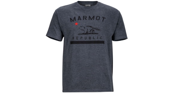 Marmot Republic Short Sleeve Tee - Men's-Charcoal Heather-Large