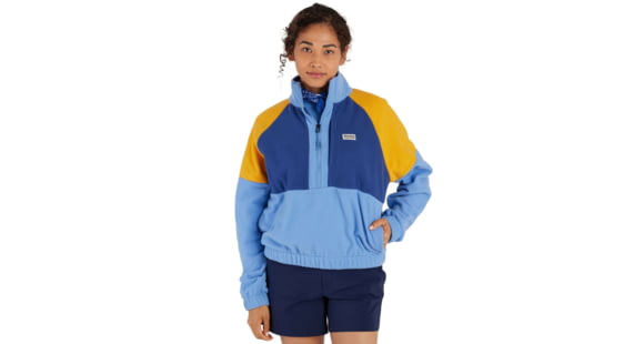 Marmot Retro Rocklin 1/2 Zip - Women's, Blue Bonnet/Twilight Blue/Golden Sun, Extra Small, M14615-23220-XS