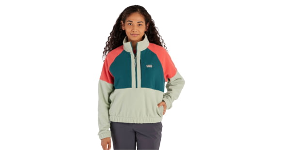 Marmot Retro Rocklin 1/2 Zip - Women's, Frosty Green/Dark Jungle/Grapefruit, Medium, M14615-23228-M
