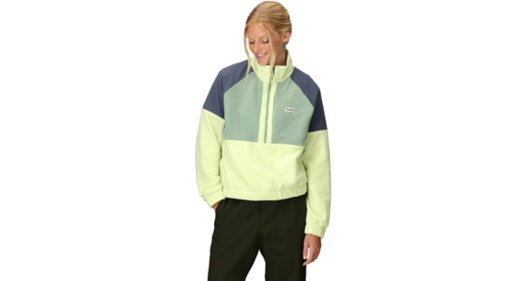 Marmot Retro Rocklin 1/2 Zip - Women's, Matcha/Agate Green/Thunderhead, M, M14615-24404M