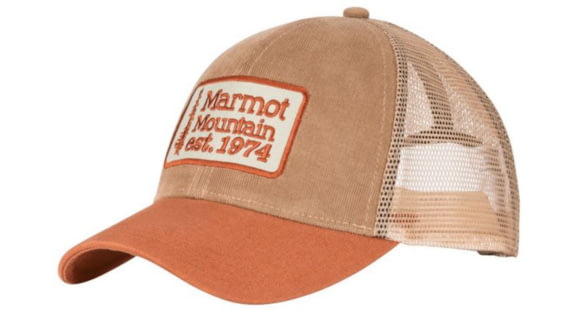 Marmot Retro Trucker Hat - Mens, Desert Khaki Corduroy/Terracotta Corduroy, 16410-7331-ONE